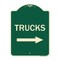 Signmission Trucks Trucks With Right Arrow Heavy-Gauge Aluminum Architectural Sign, 24" x 18", G-1824-22780 A-DES-G-1824-22780 - alternate 1